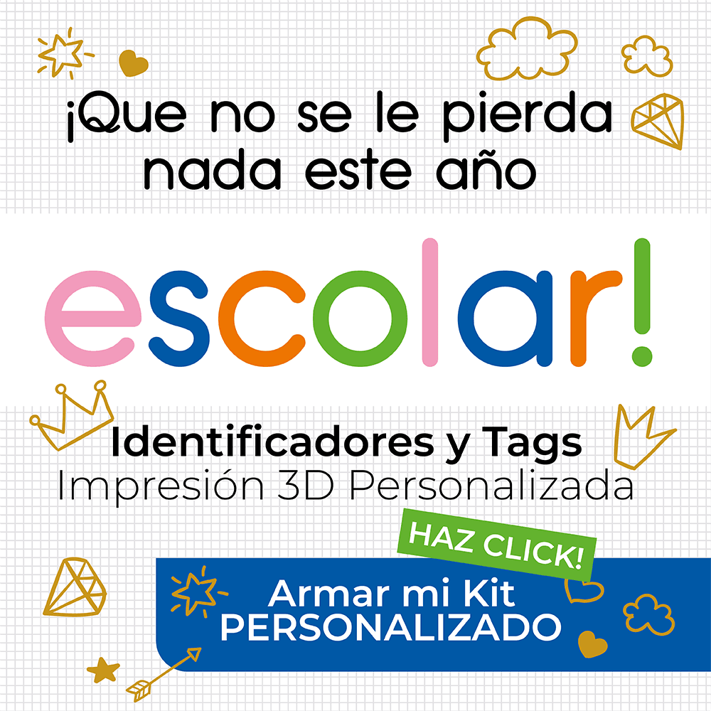 Linea de Identificadores Escolares en 3D: Únicos, duraderos y con estilo.